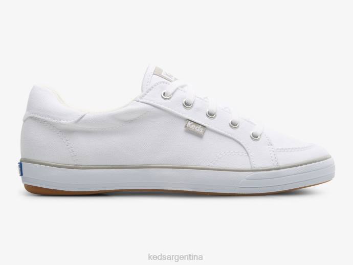 Keds mulheres branco cal ados t nis canvas center iii 2F0L81